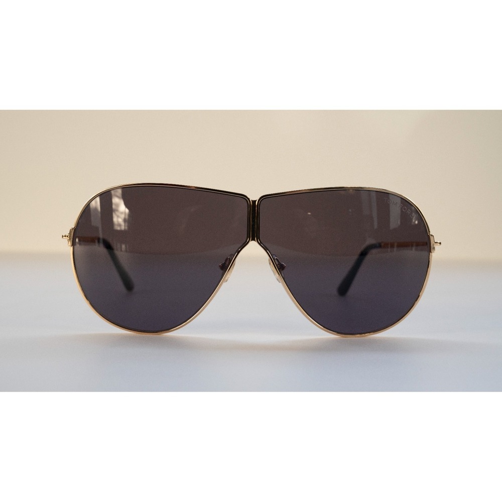 Tom Ford TF1158 Keating Mens Metal Sunglass 30A Shiny Deep Gold 71-30 Gray Italy